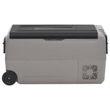 Cooler with wheel and adapter black and gray 60 L PP and PE