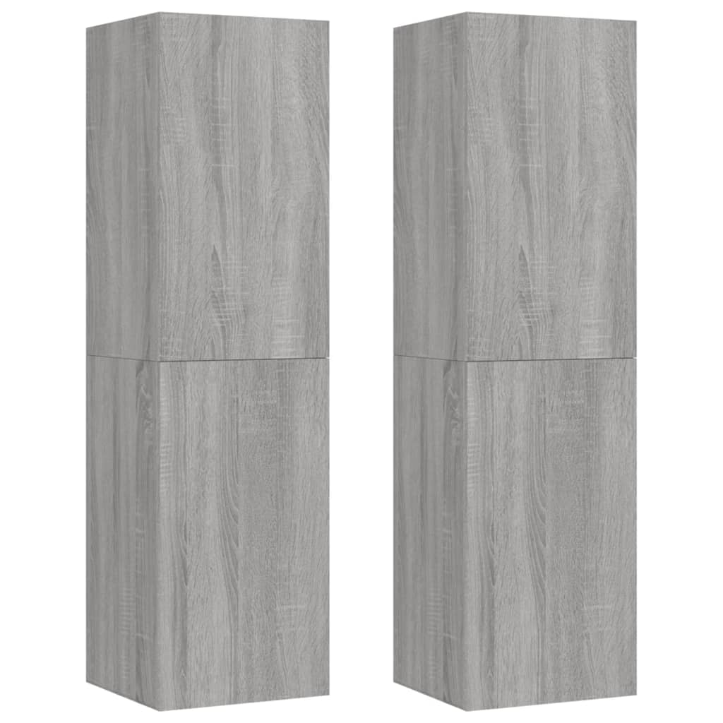 Meubles TV muraux 2 pcs Sonoma gris 30,5x30x110 cm