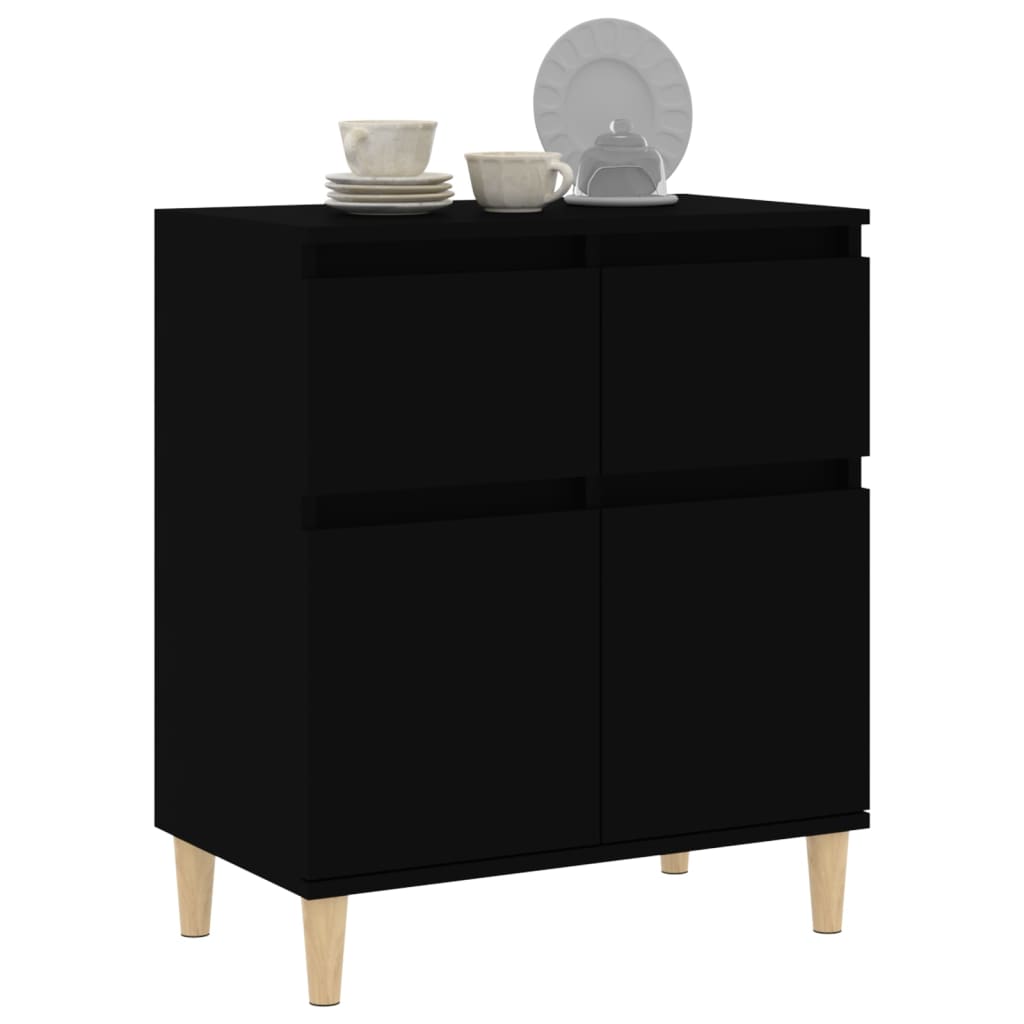 Buffet Noir 60x35x70 cm Bois d'ingénierie