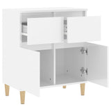 Buffet Blanc brillant 60x35x70 cm Bois d'ingénierie