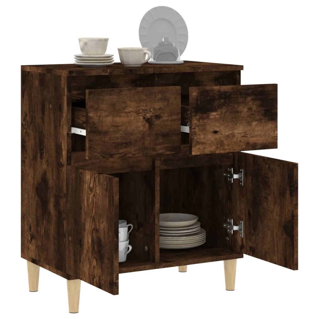 Buffet Chêne fumé 60x35x70 cm Bois d'ingénierie