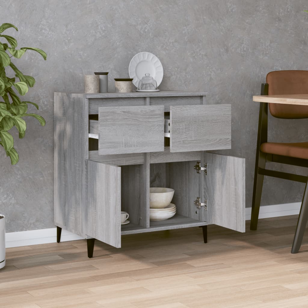 Sonoma graues Sideboard 60x35x70 cm Holzwerkstoff