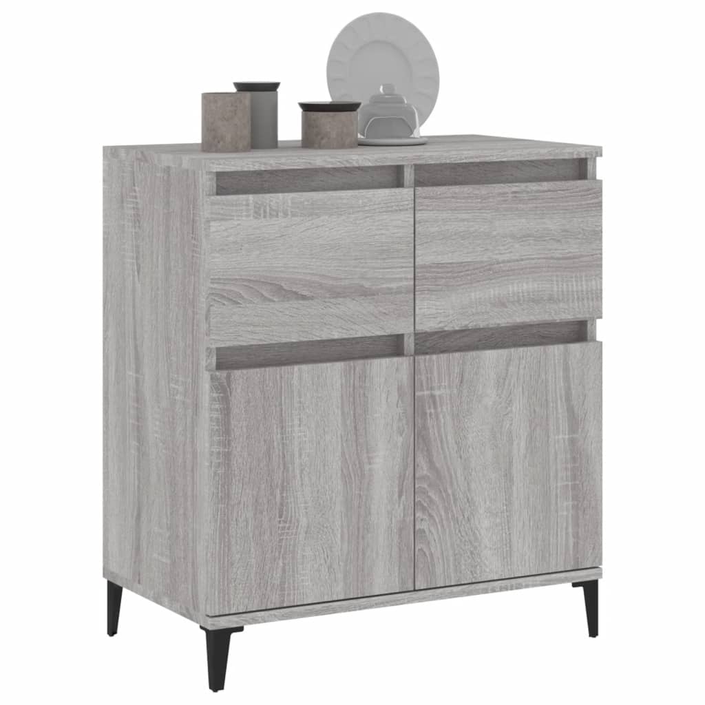 Sonoma graues Sideboard 60x35x70 cm Holzwerkstoff