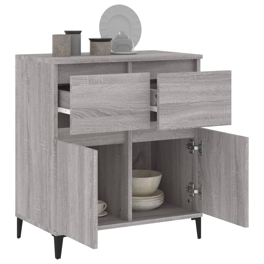 Sonoma graues Sideboard 60x35x70 cm Holzwerkstoff