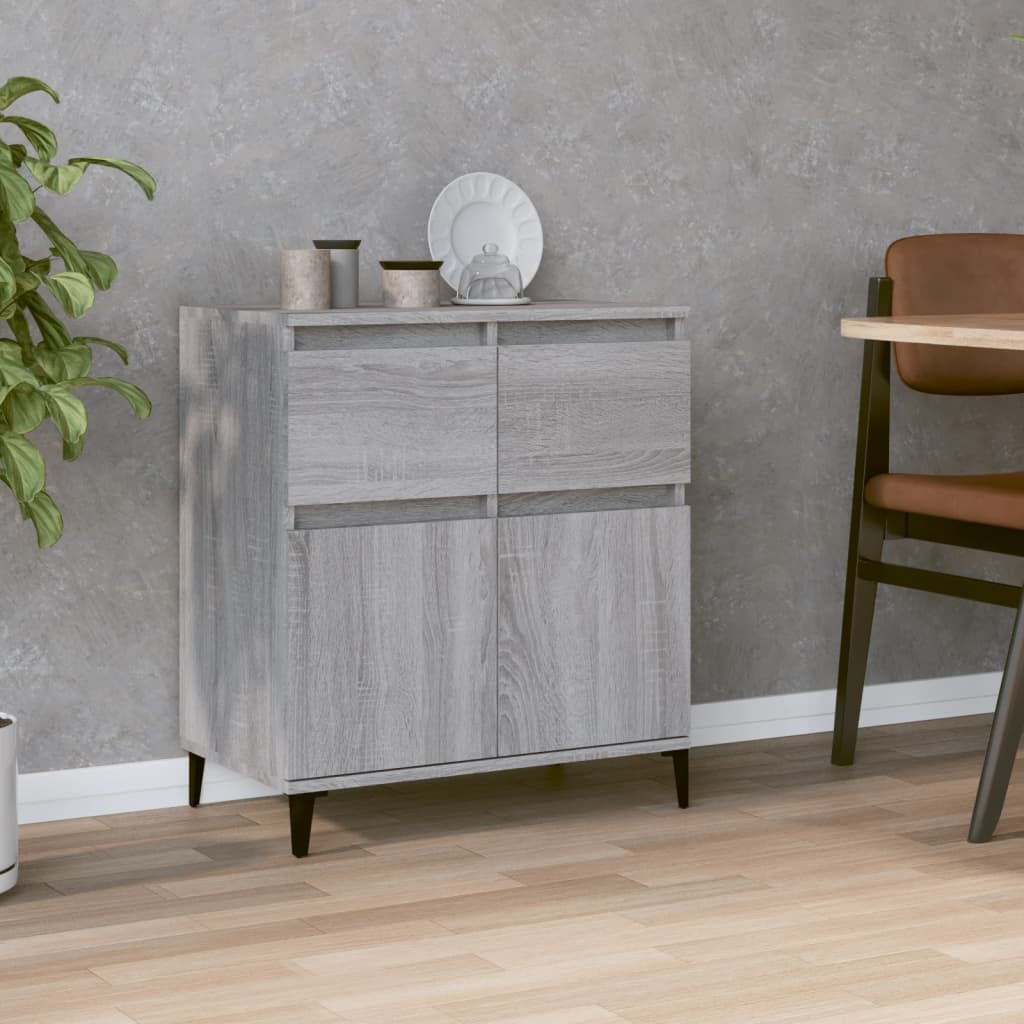 Sonoma graues Sideboard 60x35x70 cm Holzwerkstoff