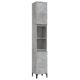 Armoire de salle de bain gris béton 30x30x190 cm