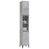 Armoire de salle de bain gris béton 30x30x190 cm