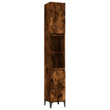 Armoire de bain chêne fumé 30x30x190 cm bois d'ingénierie