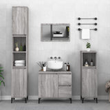 Armoire de bain sonoma gris 30x30x190 cm bois d'ingénierie