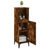 Smoked oak bathroom cabinet 30x30x100 cm engineered wood