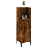 Armoire de bain chêne fumé 30x30x100 cm bois d'ingénierie