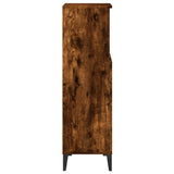 Smoked oak bathroom cabinet 30x30x100 cm engineered wood