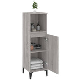 Armoire salle de bain sonoma gris 30x30x100 cm