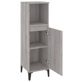 Armoire salle de bain sonoma gris 30x30x100 cm