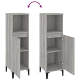 Armoire salle de bain sonoma gris 30x30x100 cm