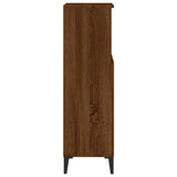 Armoire de bain chêne marron 30x30x100 cm bois d'ingénierie