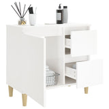 Armoire de salle de bain blanc brillant 65x33x60 cm