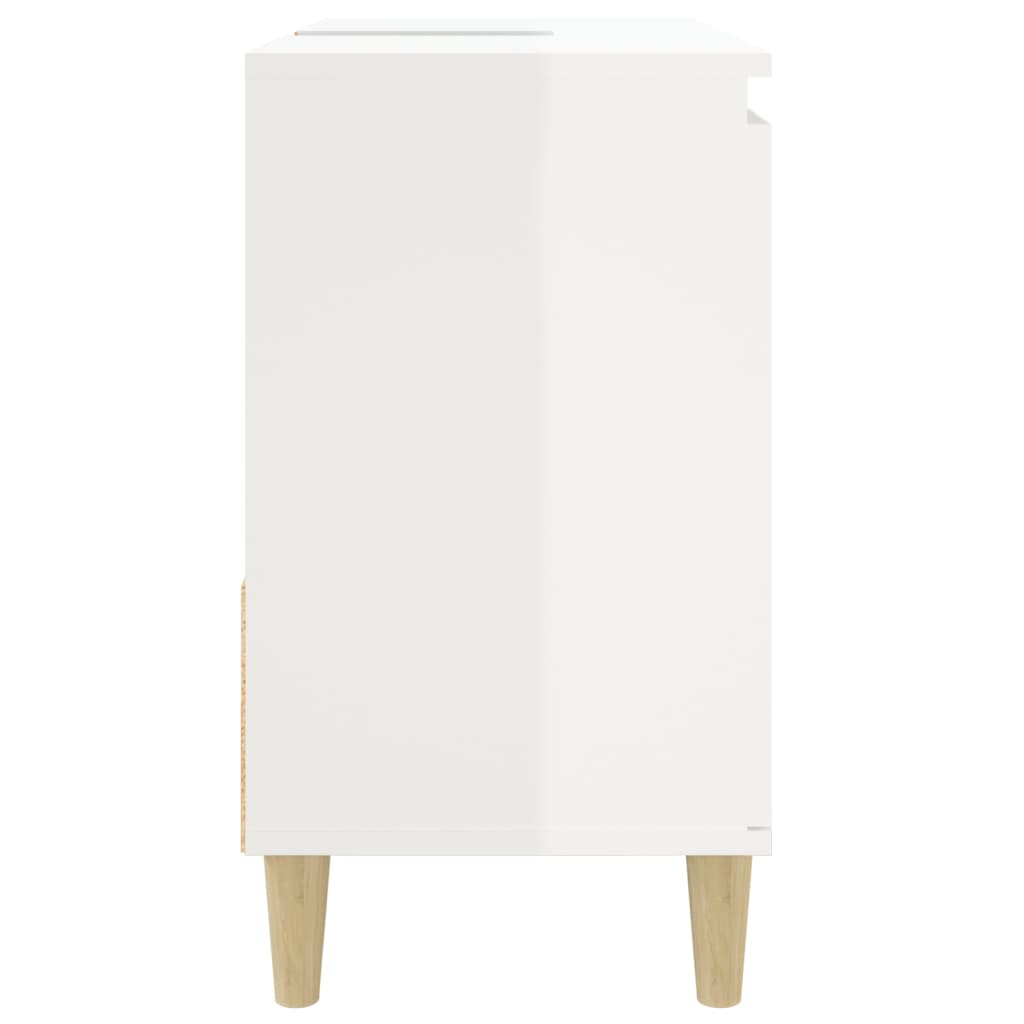 Armoire de salle de bain blanc brillant 65x33x60 cm