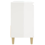 Armoire de salle de bain blanc brillant 65x33x60 cm