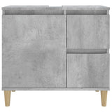 Armoire de salle de bain gris béton 65x33x60 cm