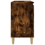 Smoked oak bathroom cabinet 65x33x60 cm engineered wood