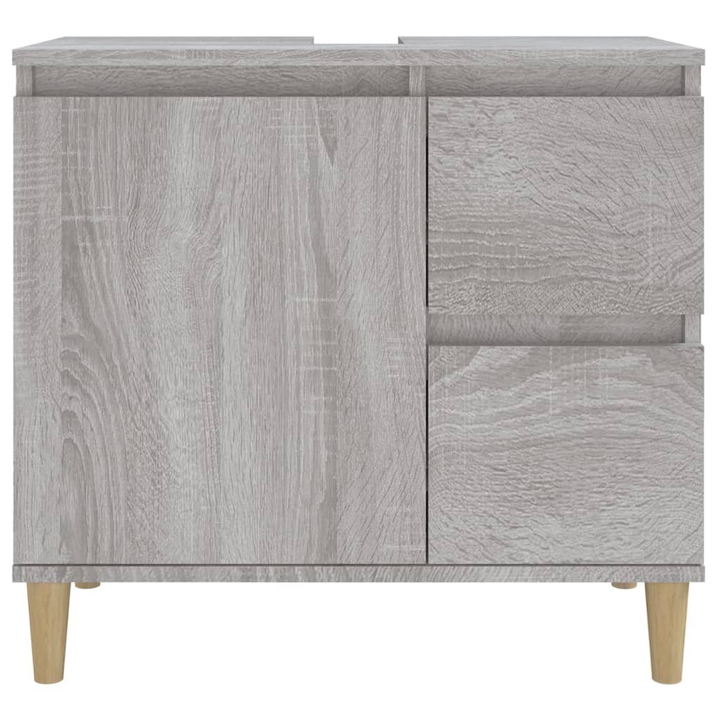 Armoire de bain sonoma gris 65x33x60 cm bois d'ingénierie