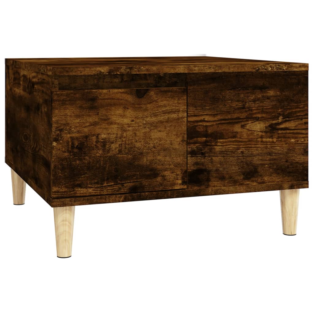 Table basse chêne fumé 55x55x36,5 cm bois d'ingénierie