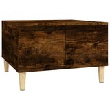 Table basse chêne fumé 55x55x36,5 cm bois d'ingénierie