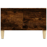 Table basse chêne fumé 55x55x36,5 cm bois d'ingénierie