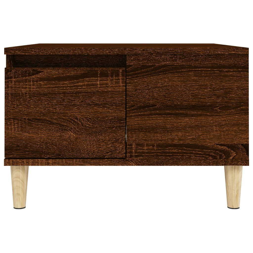 Table basse chêne marron 55x55x36,5 cm bois d'ingénierie