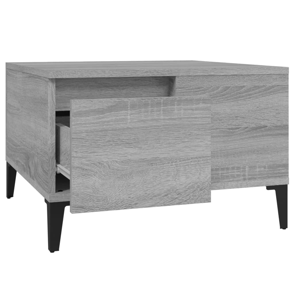 Table basse sonoma gris 55x55x36,5 cm bois d'ingénierie