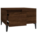 Table basse chêne marron 55x55x36,5 cm bois d'ingénierie