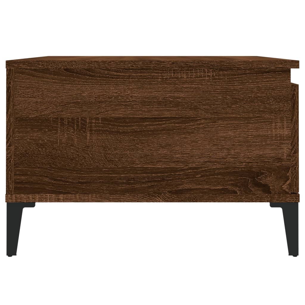 Table basse chêne marron 55x55x36,5 cm bois d'ingénierie