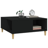 Table basse noir 80x80x36,5 cm bois d'ingénierie