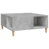 Concrete gray coffee table 80x80x36.5 cm engineered wood