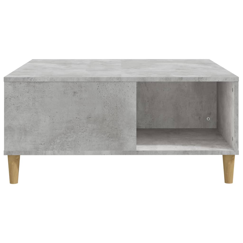 Concrete gray coffee table 80x80x36.5 cm engineered wood