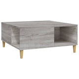 Sonoma grauer Couchtisch 80x80x36,5 cm, Holzwerkstoff