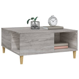 Sonoma grauer Couchtisch 80x80x36,5 cm, Holzwerkstoff