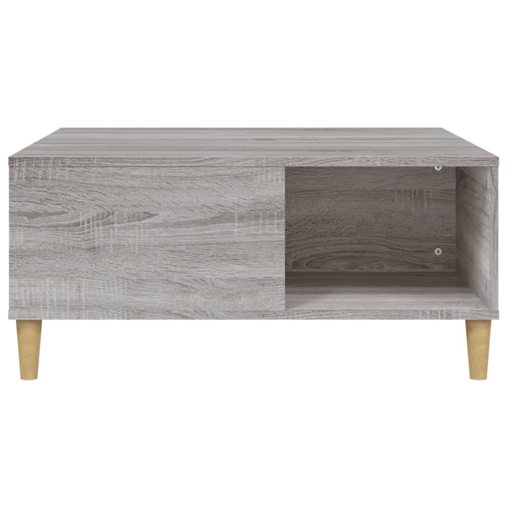 Sonoma grauer Couchtisch 80x80x36,5 cm, Holzwerkstoff