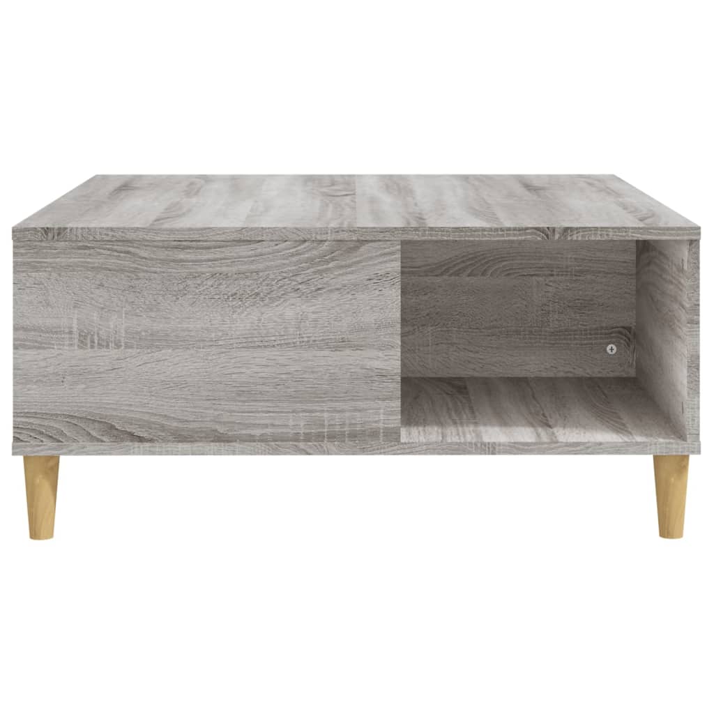 Table basse sonoma gris 80x80x36,5 cm bois d'ingénierie