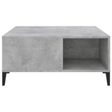 Table basse gris béton 80x80x36,5 cm bois d'ingénierie