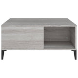 Sonoma grauer Couchtisch 80x80x36,5 cm, Holzwerkstoff