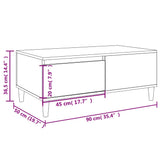 Table basse Noir 90x50x36,5 cm Bois d'ingénierie