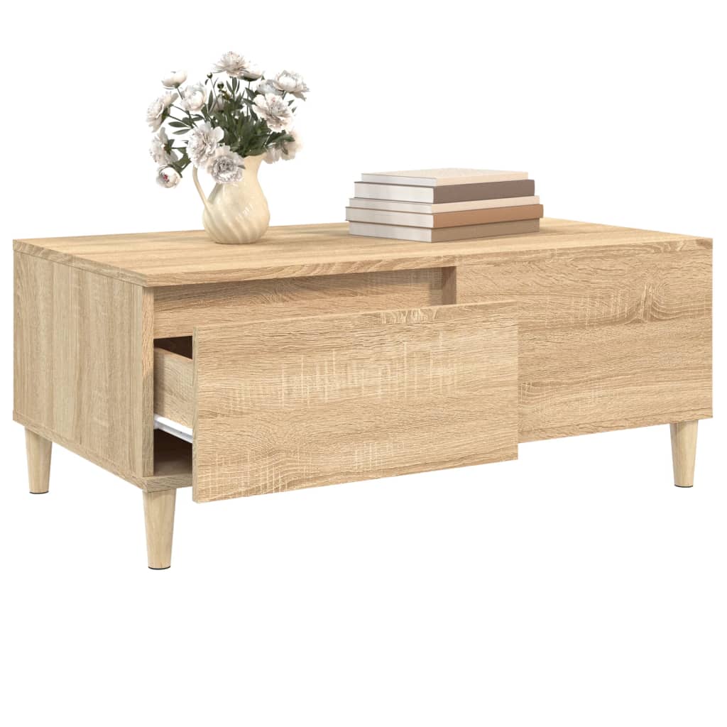 Table basse Chêne sonoma 90x50x36,5 cm Bois d'ingénierie