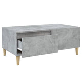 Table basse Gris béton 90x50x36,5 cm Bois d'ingénierie