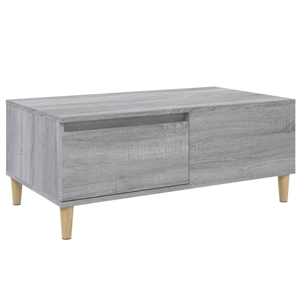 Table basse Sonoma gris 90x50x36,5 cm Bois d'ingénierie