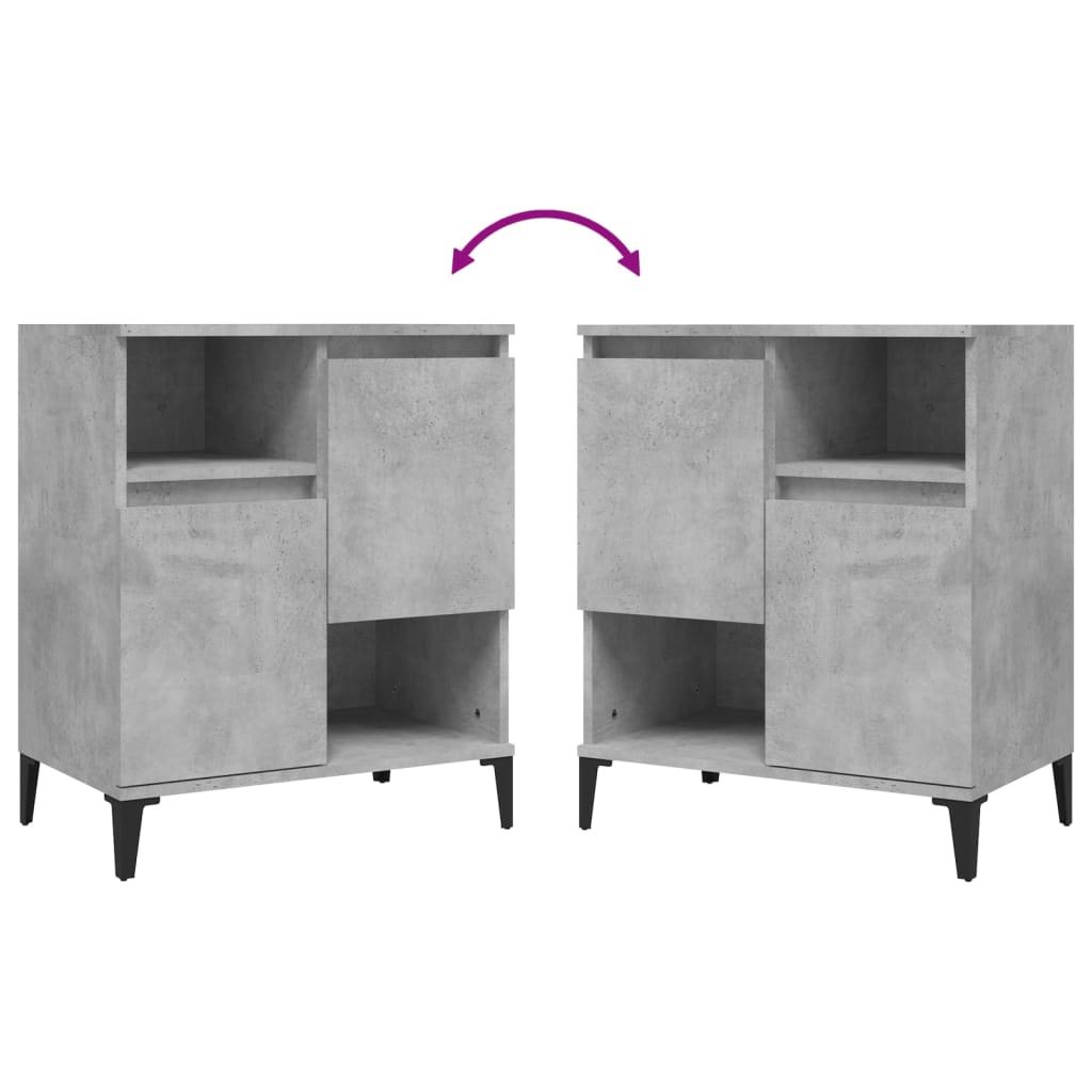 Buffet Gris béton 60x35x70 cm Bois d'ingénierie