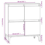 Buffet Blanc 60x35x70 cm Bois d'ingénierie