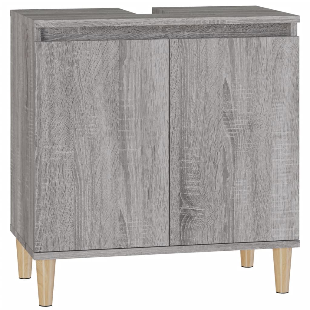 Meuble d'évier sonoma gris 58x33x60 cm bois d'ingénierie