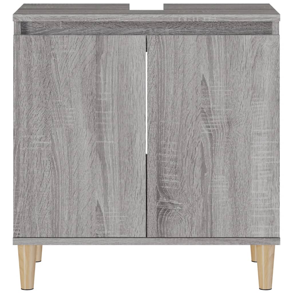 Meuble d'évier sonoma gris 58x33x60 cm bois d'ingénierie